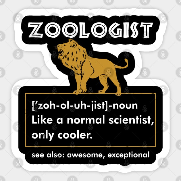 Funny Zoologist Zoology Wildlife Zoo Lion Sticker by Fresan